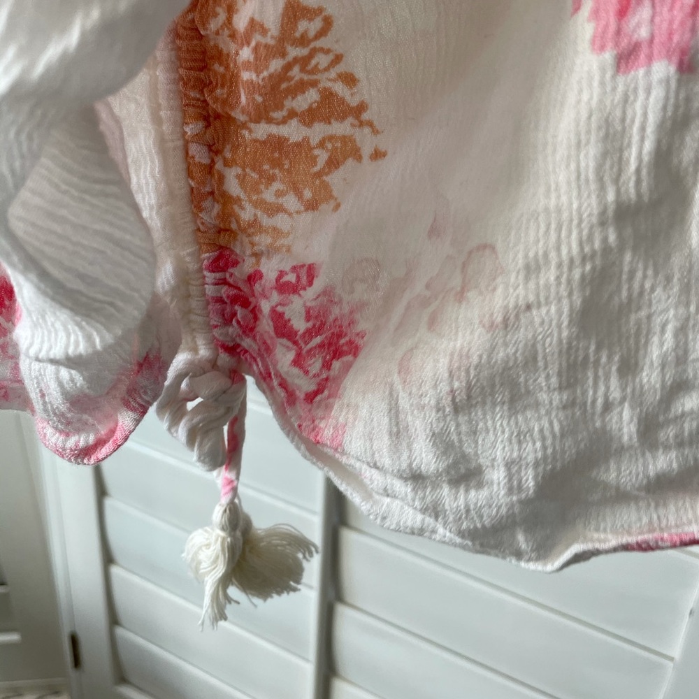 Love stitch boho tassel floral summer top S/M - Picture 6 of 7